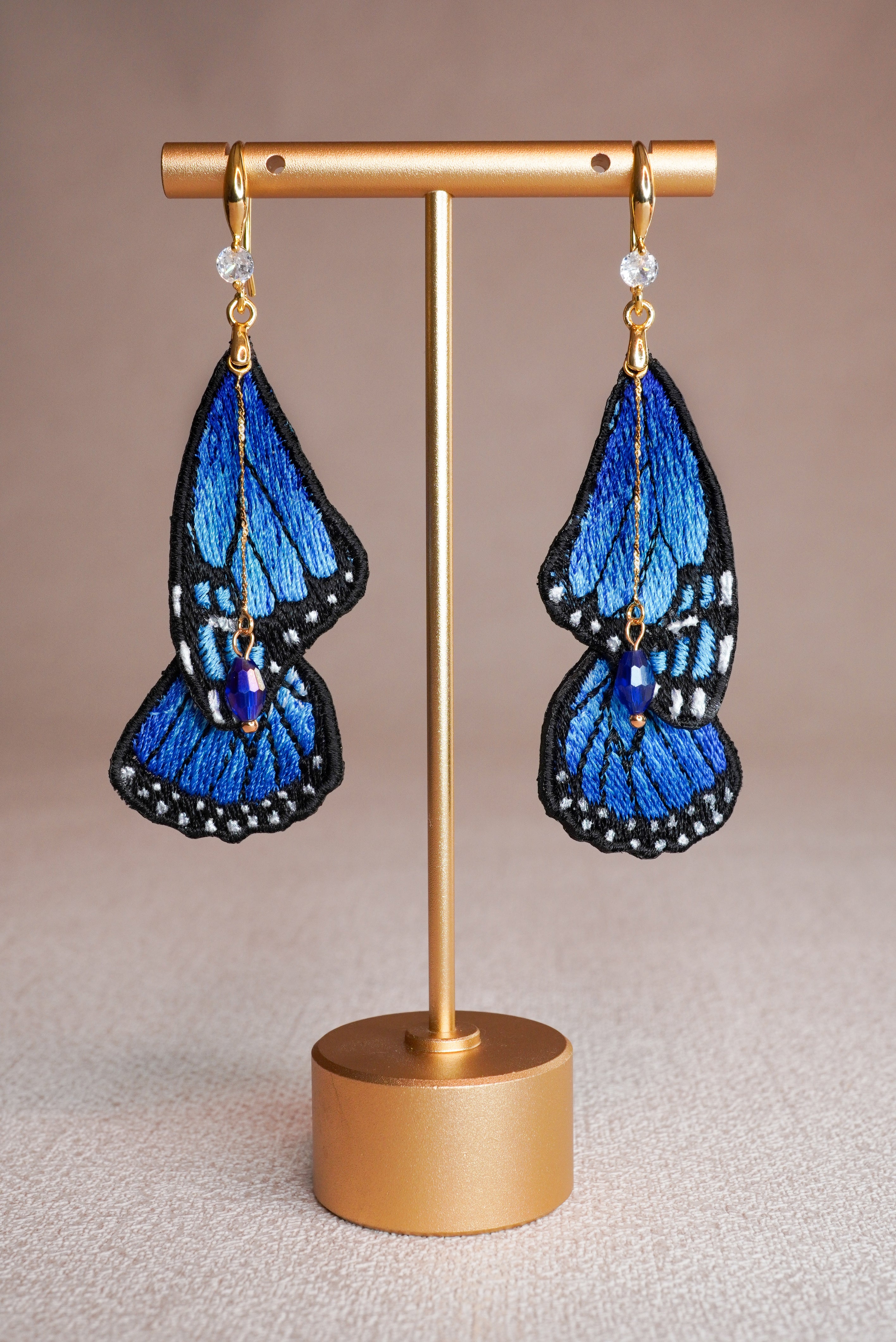 Boucles Ailes de Saphir - Majestueuses