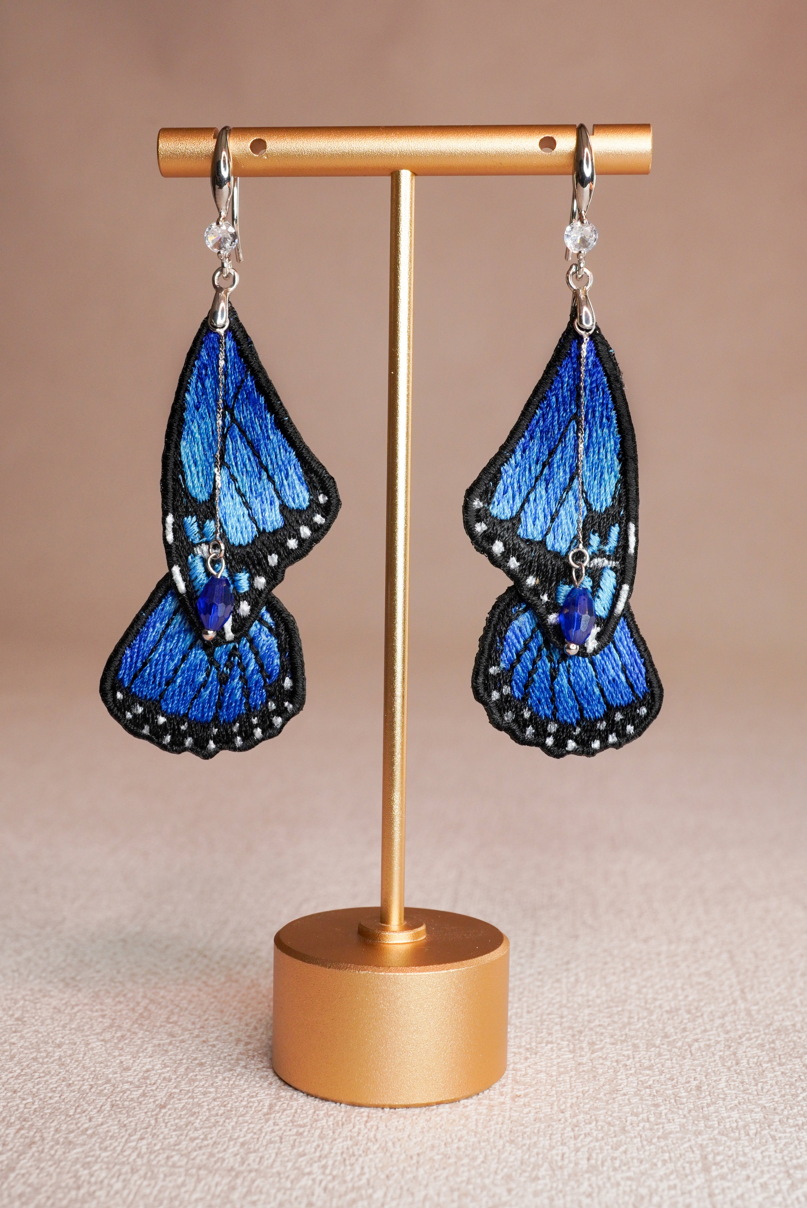 Boucles Ailes de Saphir - Majestueuses