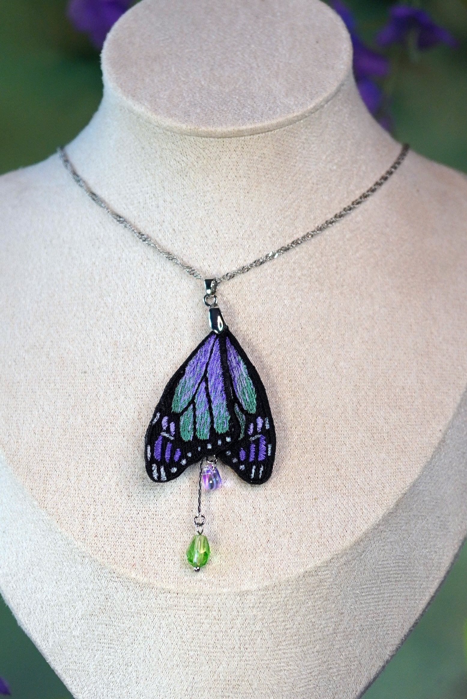 Collier Ailes de d'Améthystes