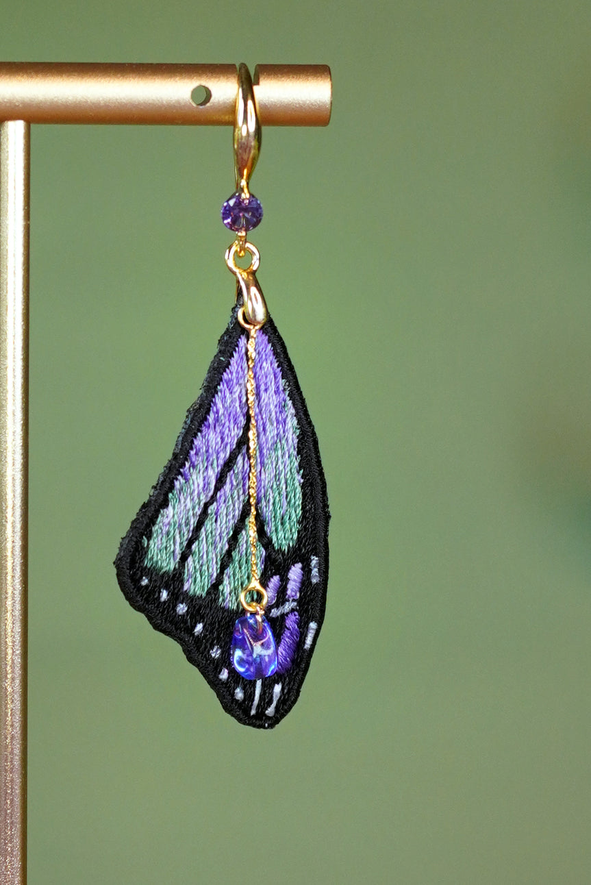 Boucles Ailes d'Améthystes