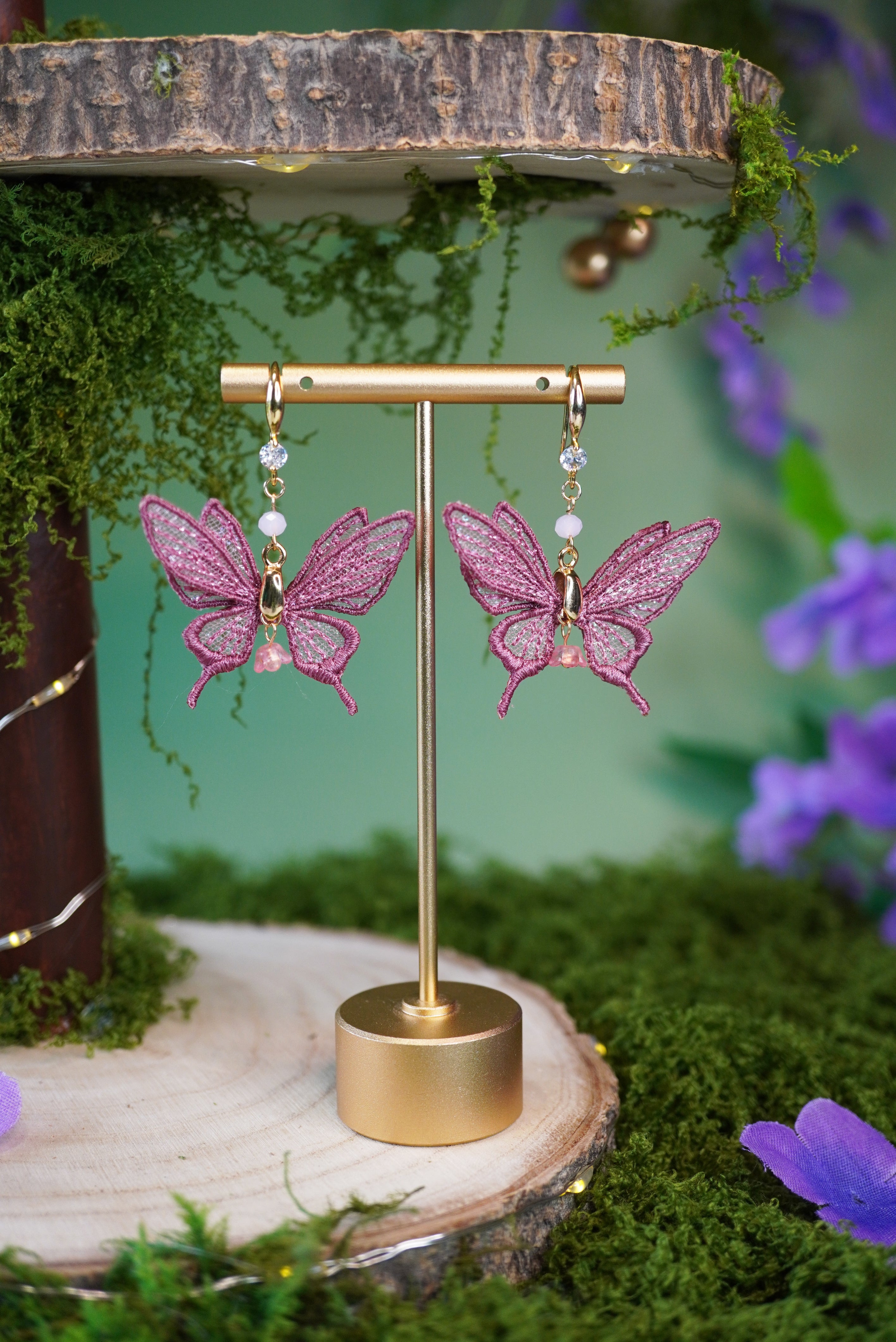Boucles d'oreilles féériques Nymphe