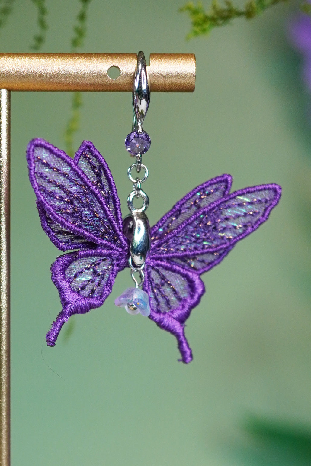 Boucles d'oreilles féériques Violette