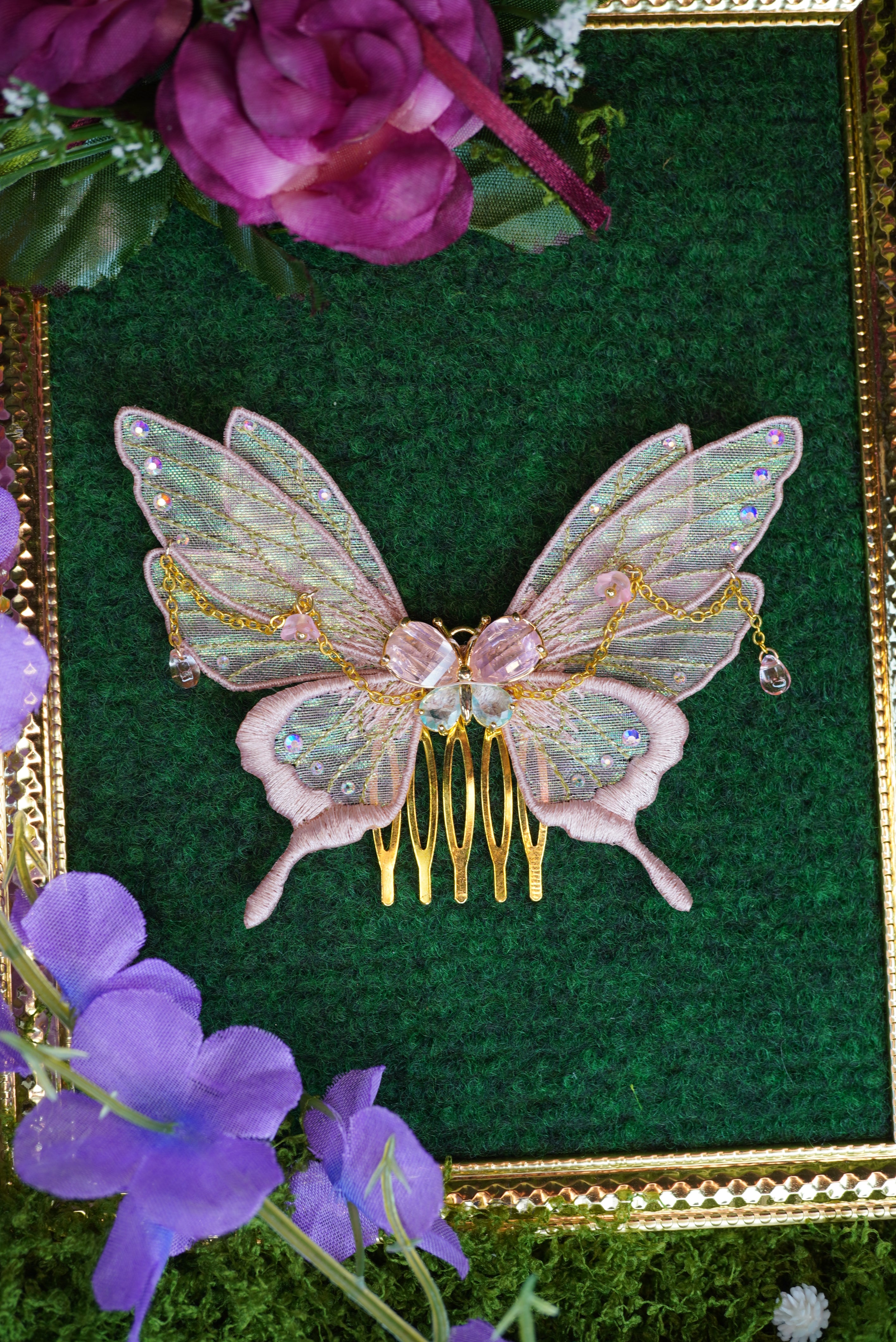 Peigne féérique rose