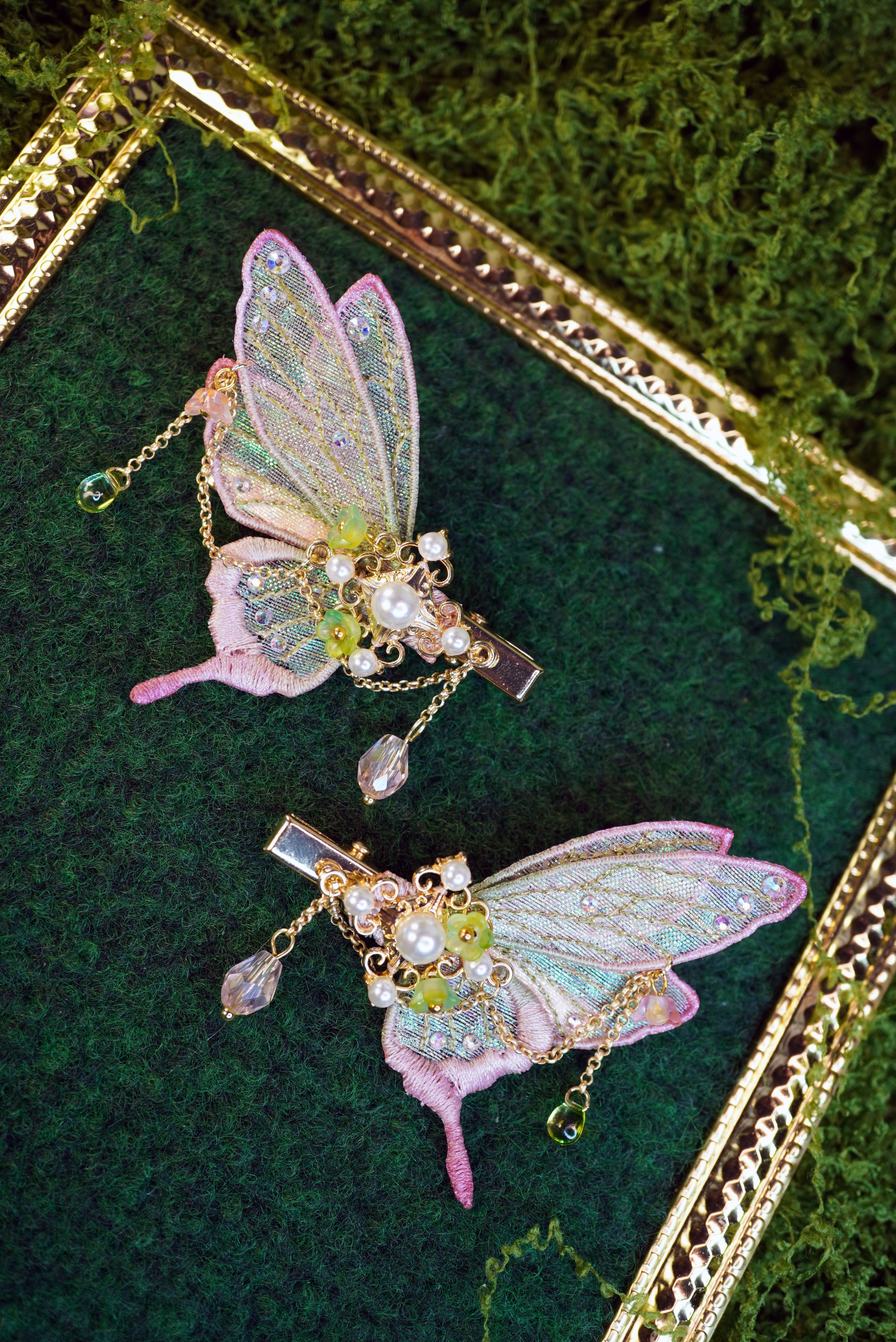 Paire de barrettes féériques "Premium" (différents coloris)