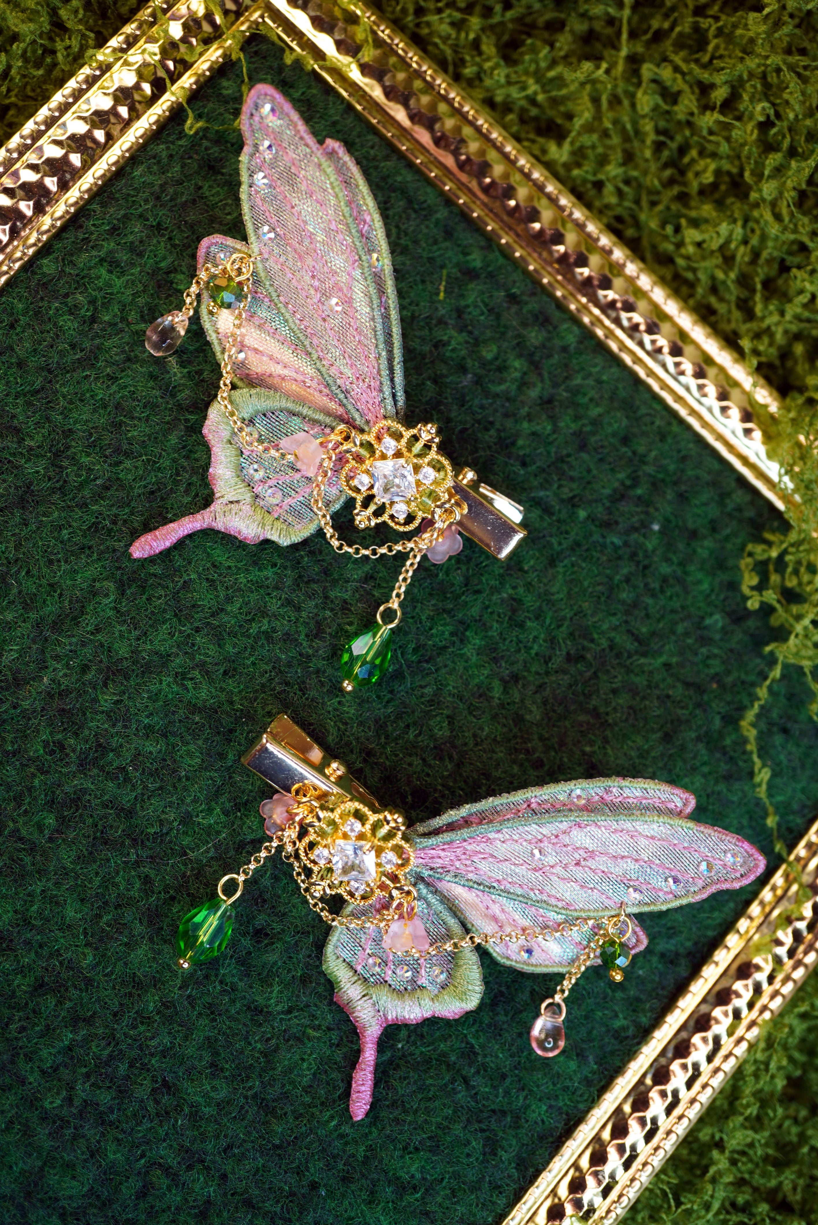 Paire de barrettes féériques "Premium" (différents coloris)