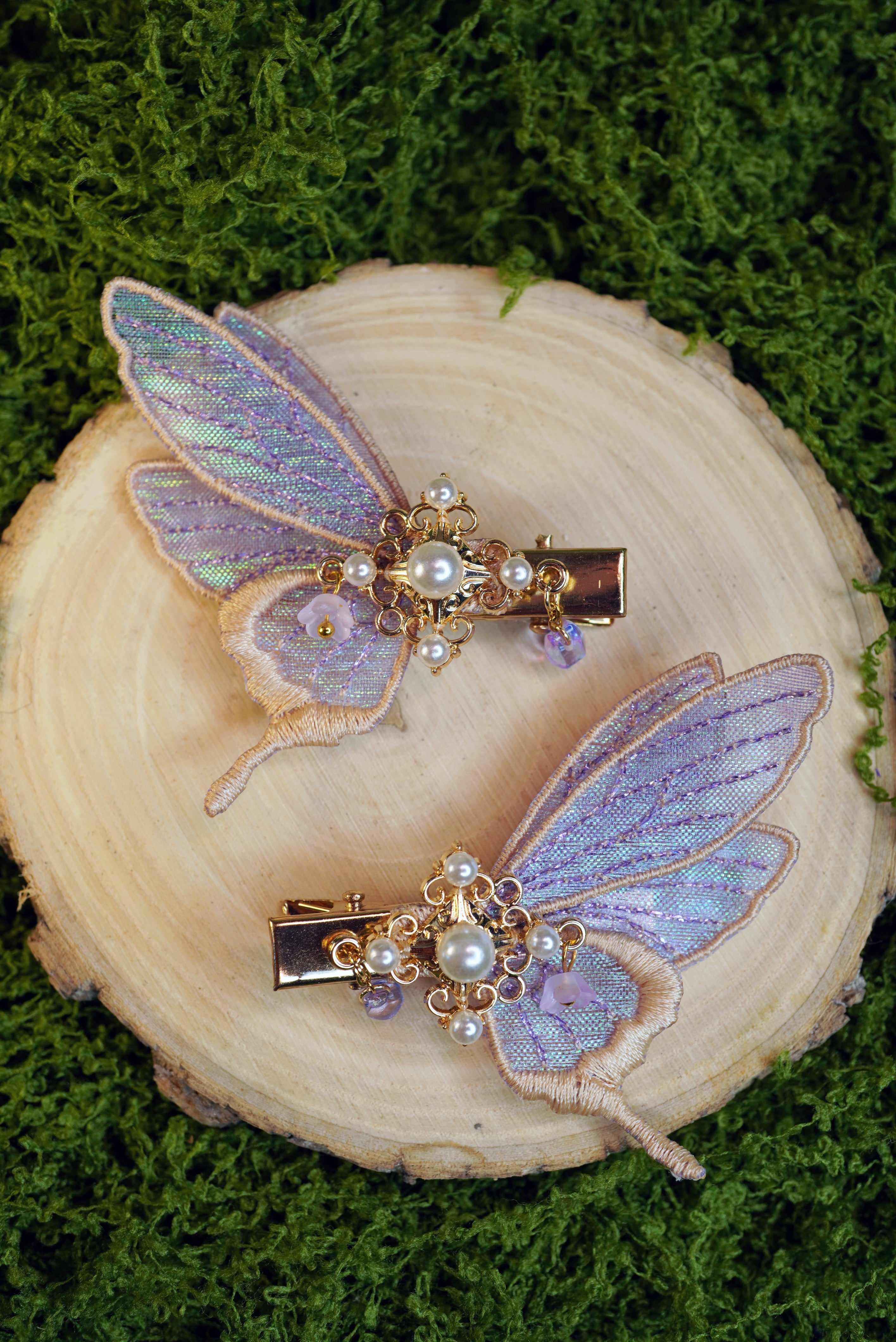 Paire de barrettes féériques