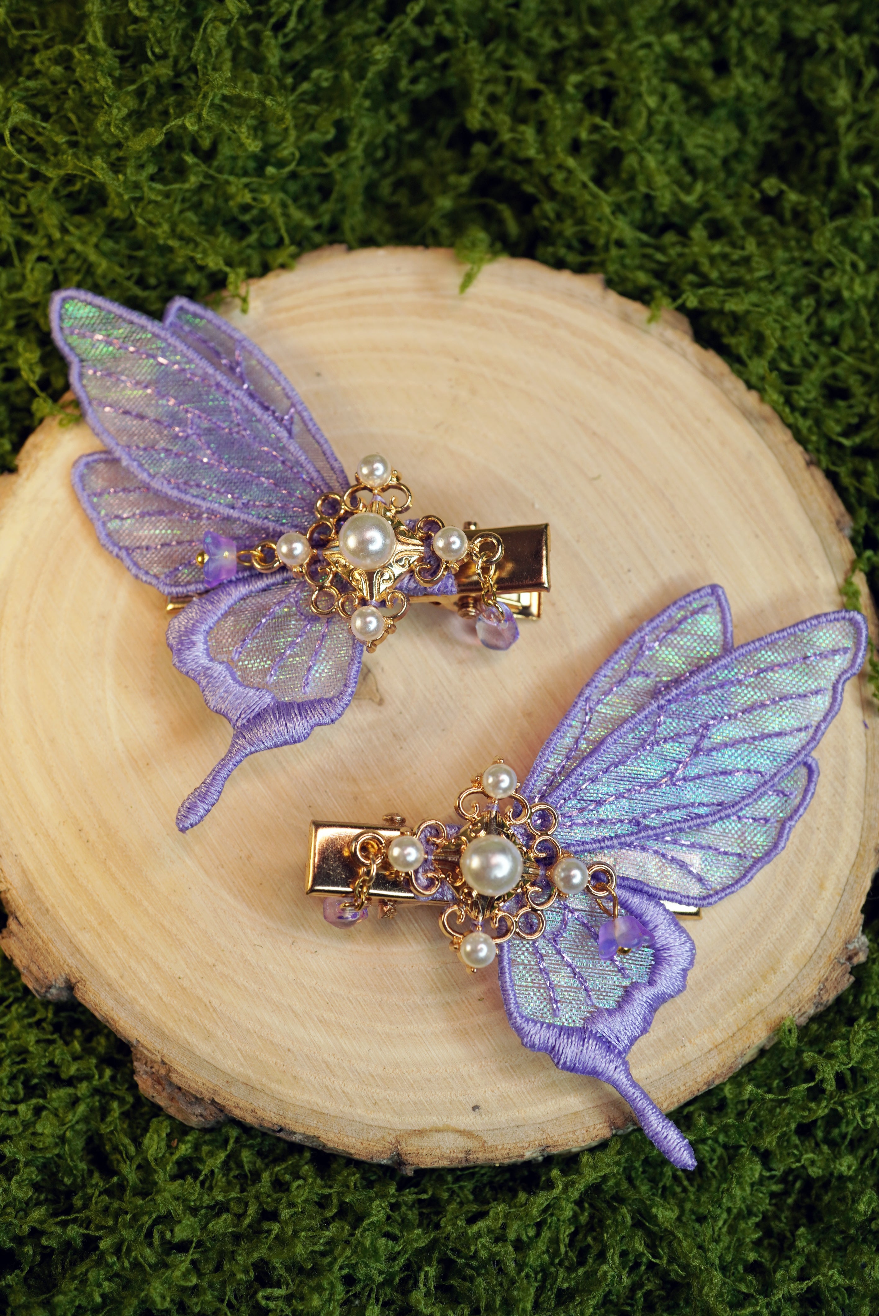 Paire de barrettes féériques