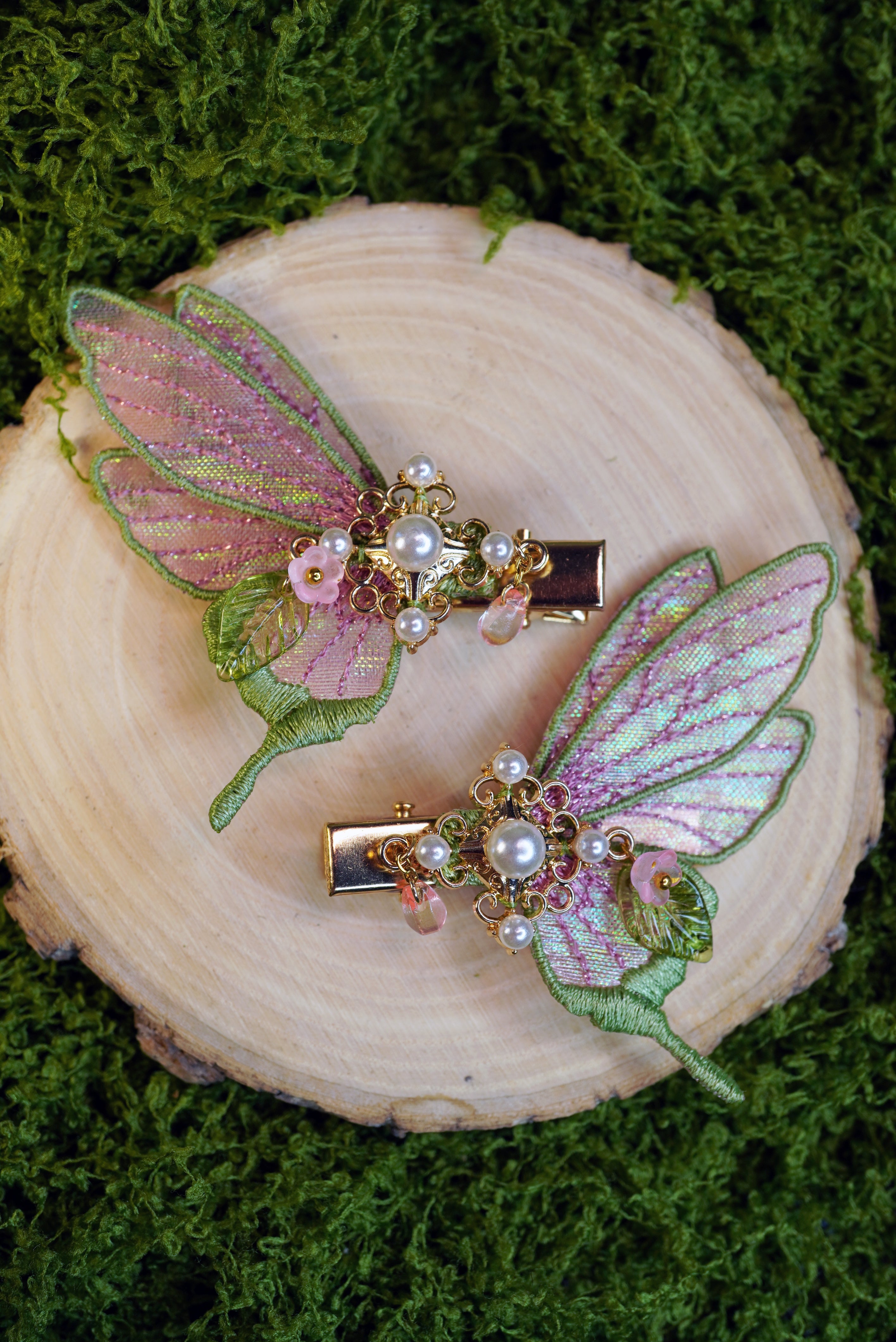 Paire de barrettes féériques