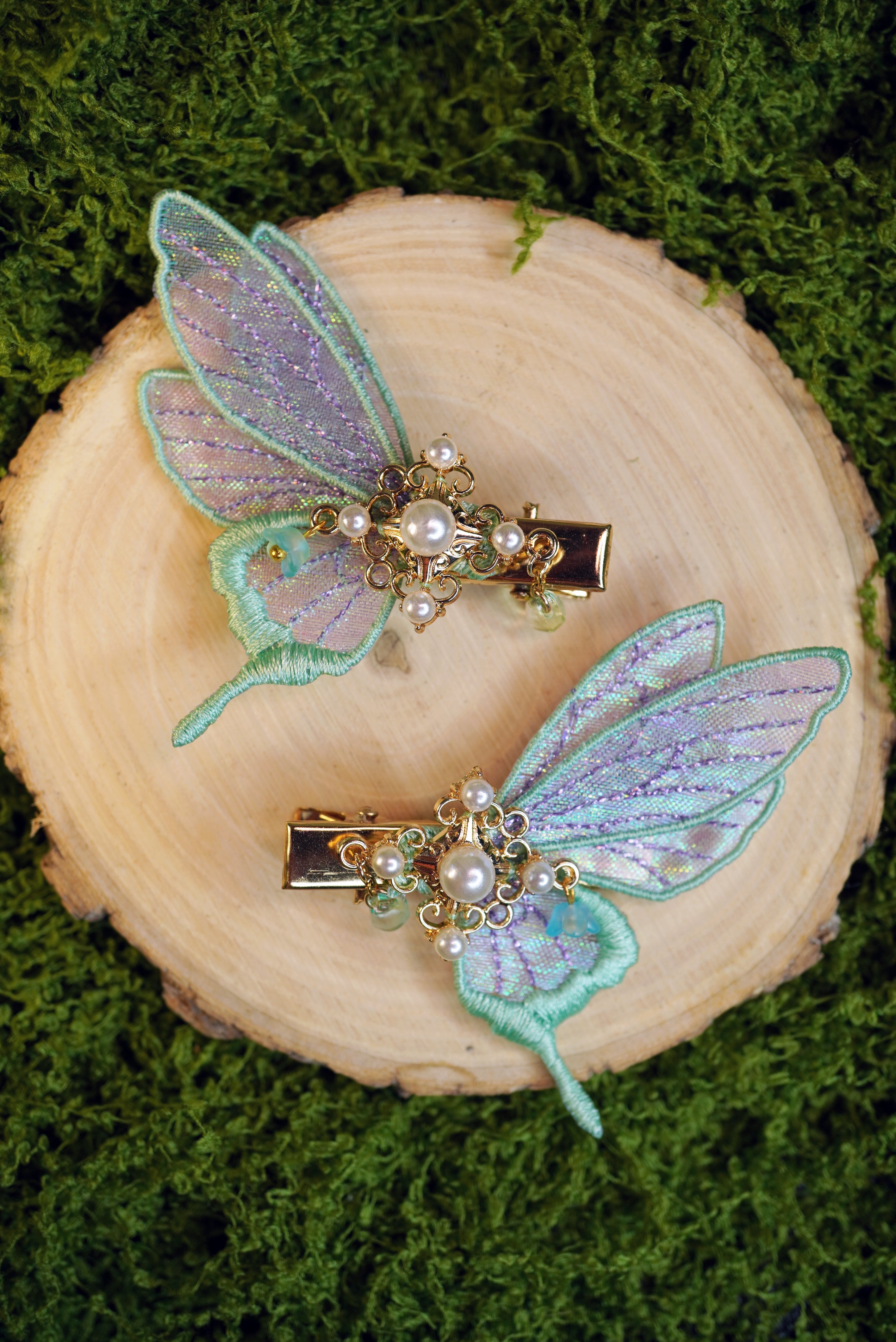 Paire de barrettes féériques