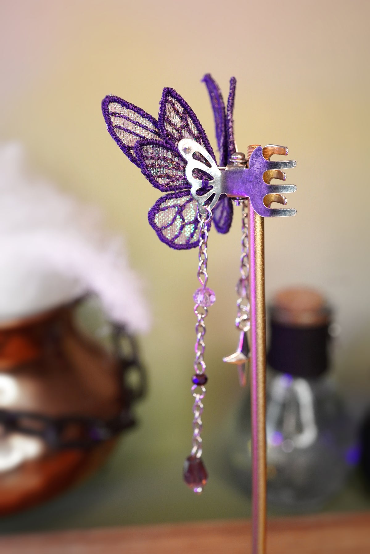 Pince Mini-fée Bijou "Rituel de la Lune" (doré ou argenté)