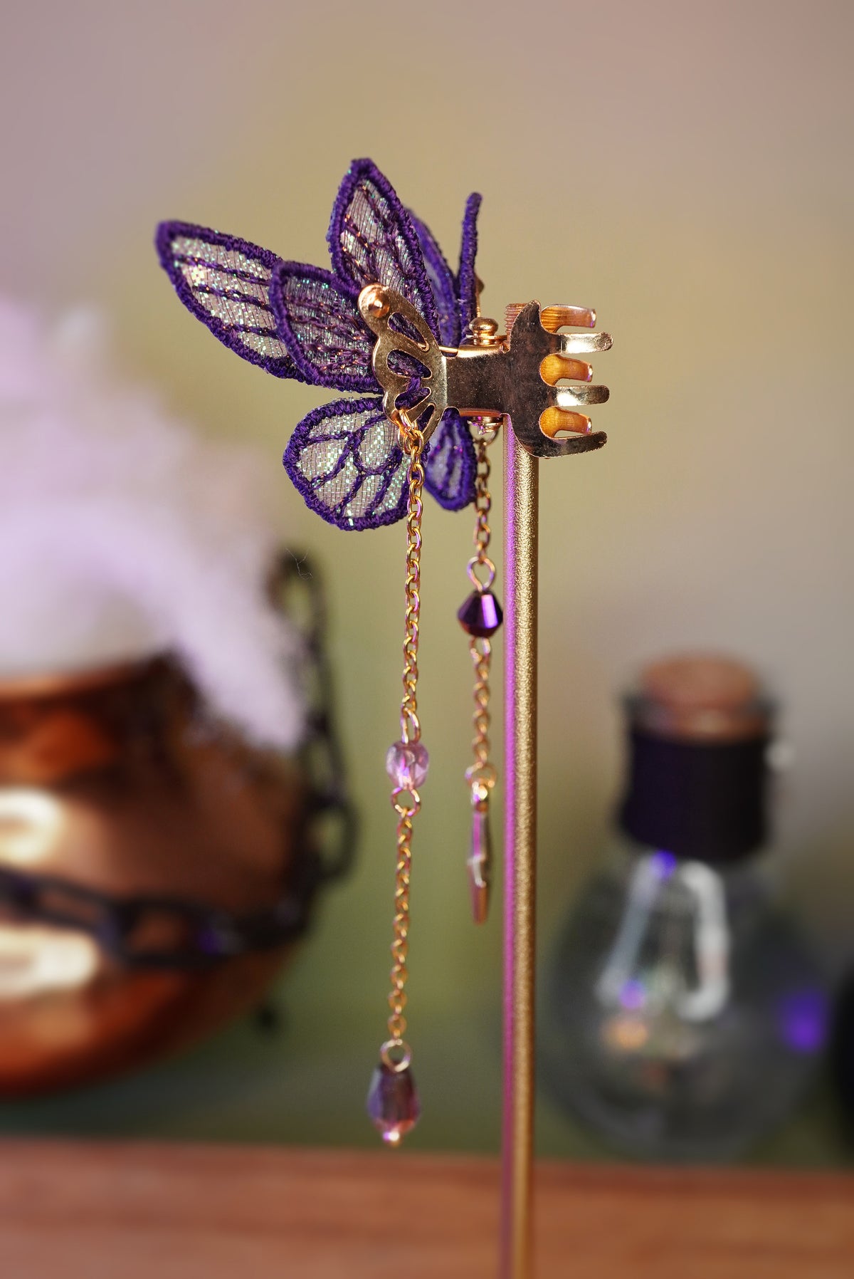 Pince Mini-fée Bijou "Rituel de la Lune" (doré ou argenté)