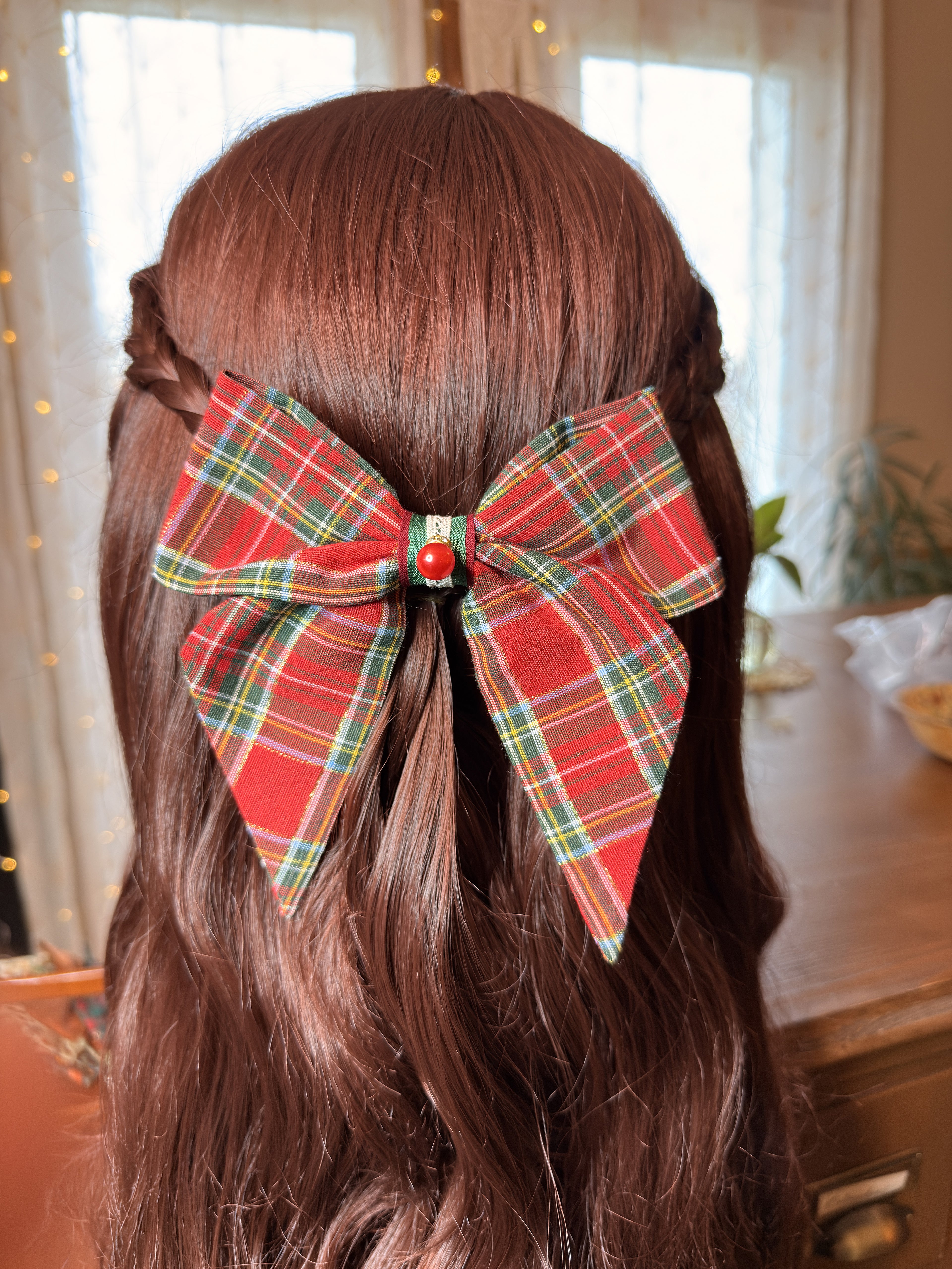 Noeud "Tartan rouge de Noël"