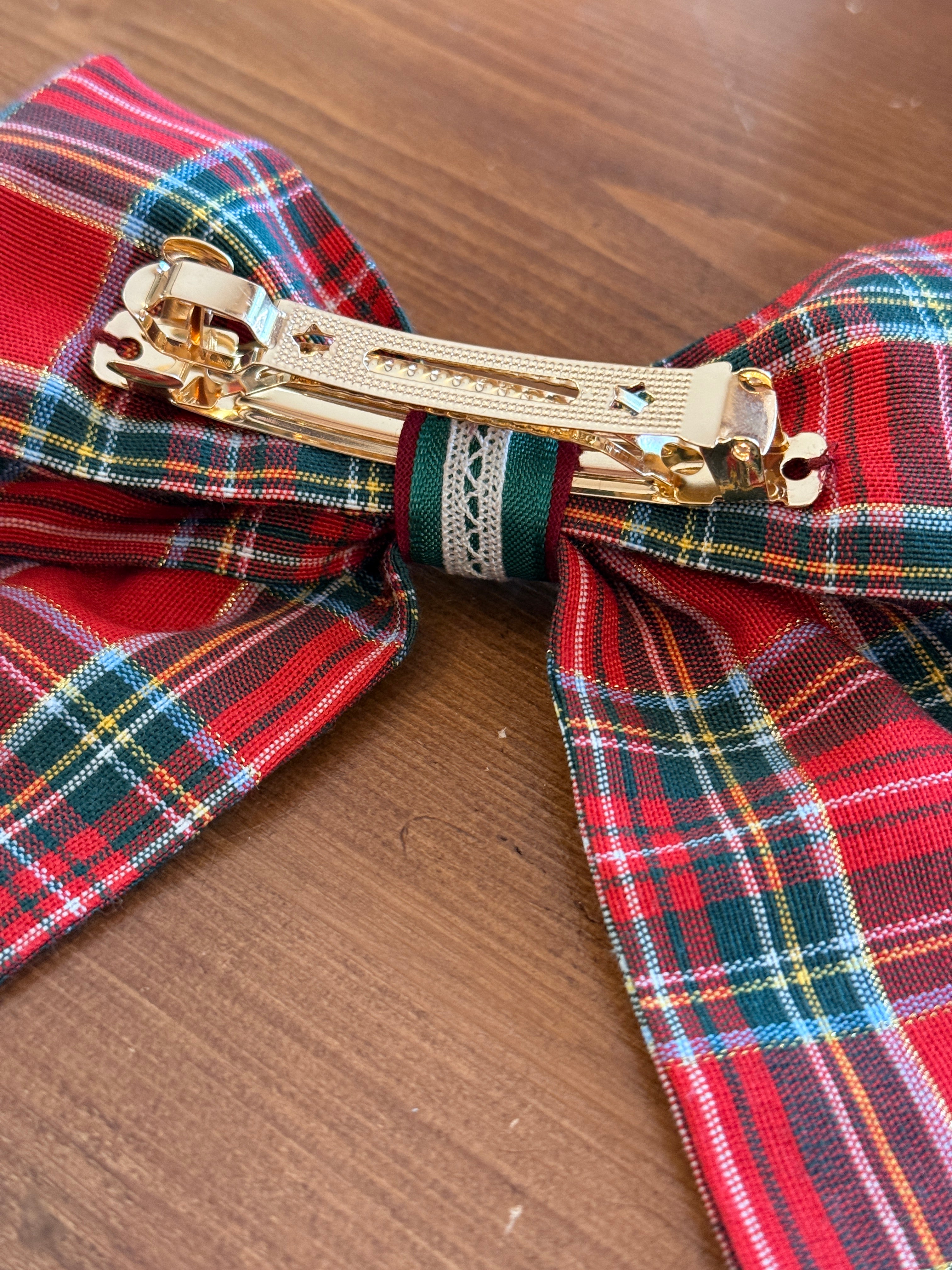 Noeud "Tartan rouge de Noël"