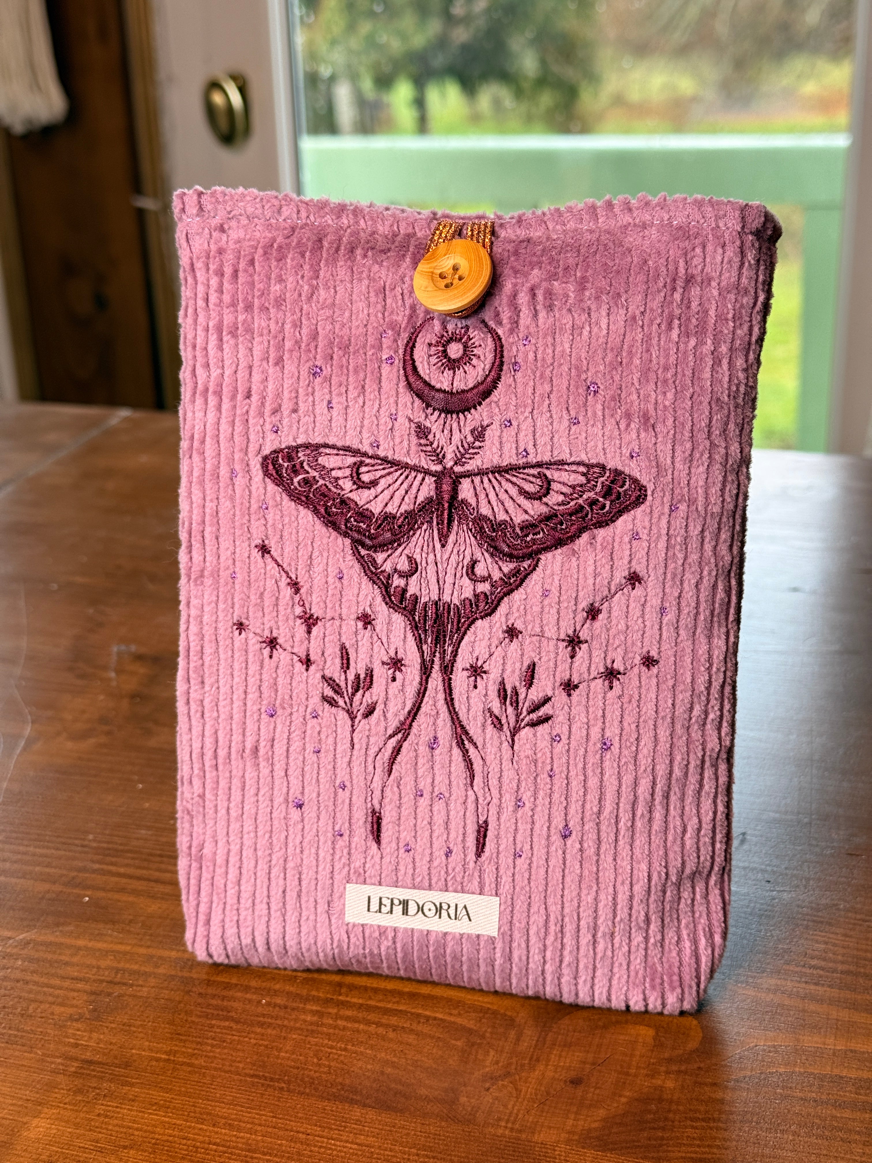 Pochette livre de poche "Papillon céleste violet"