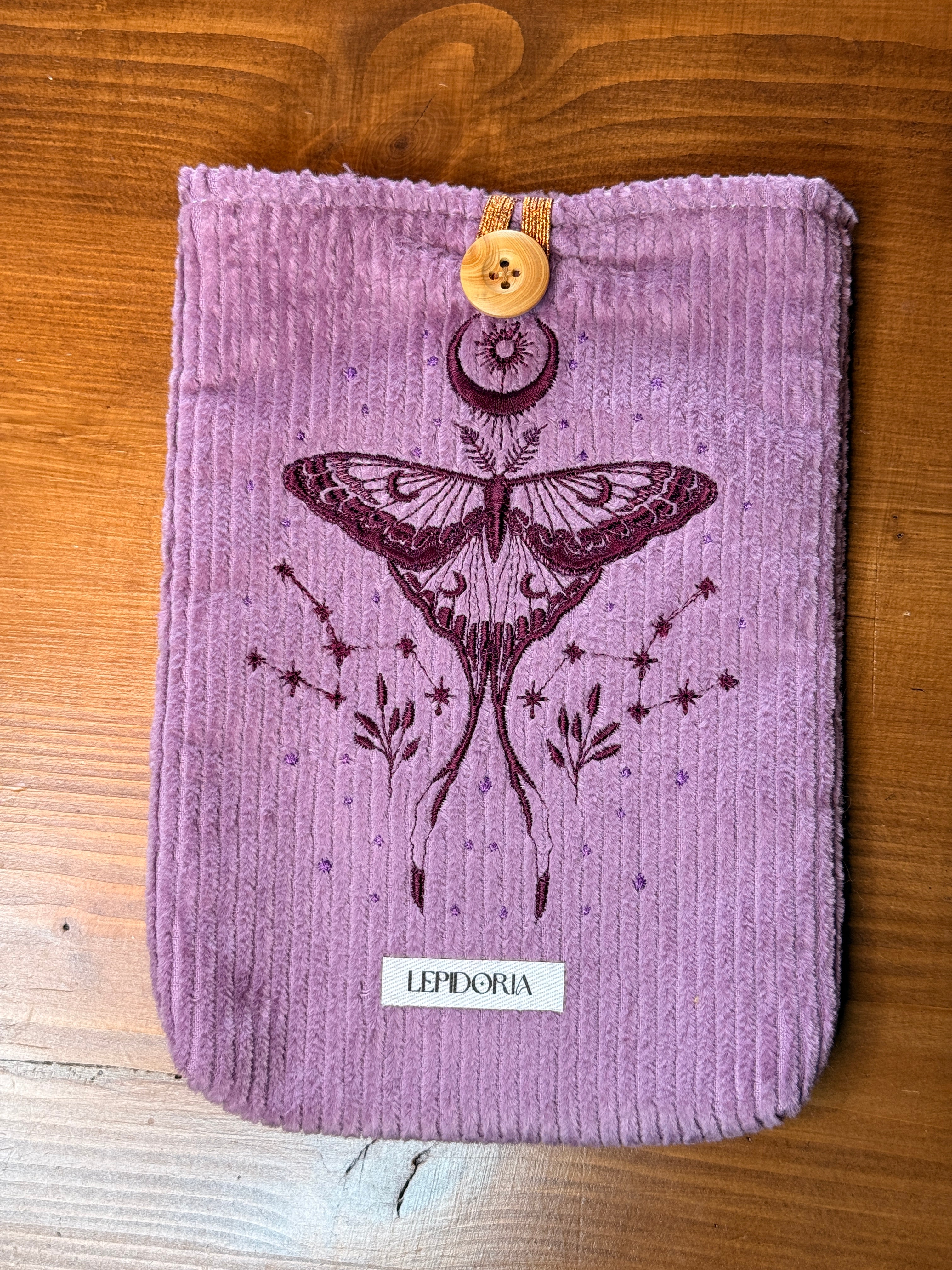Pochette livre de poche "Papillon céleste violet"