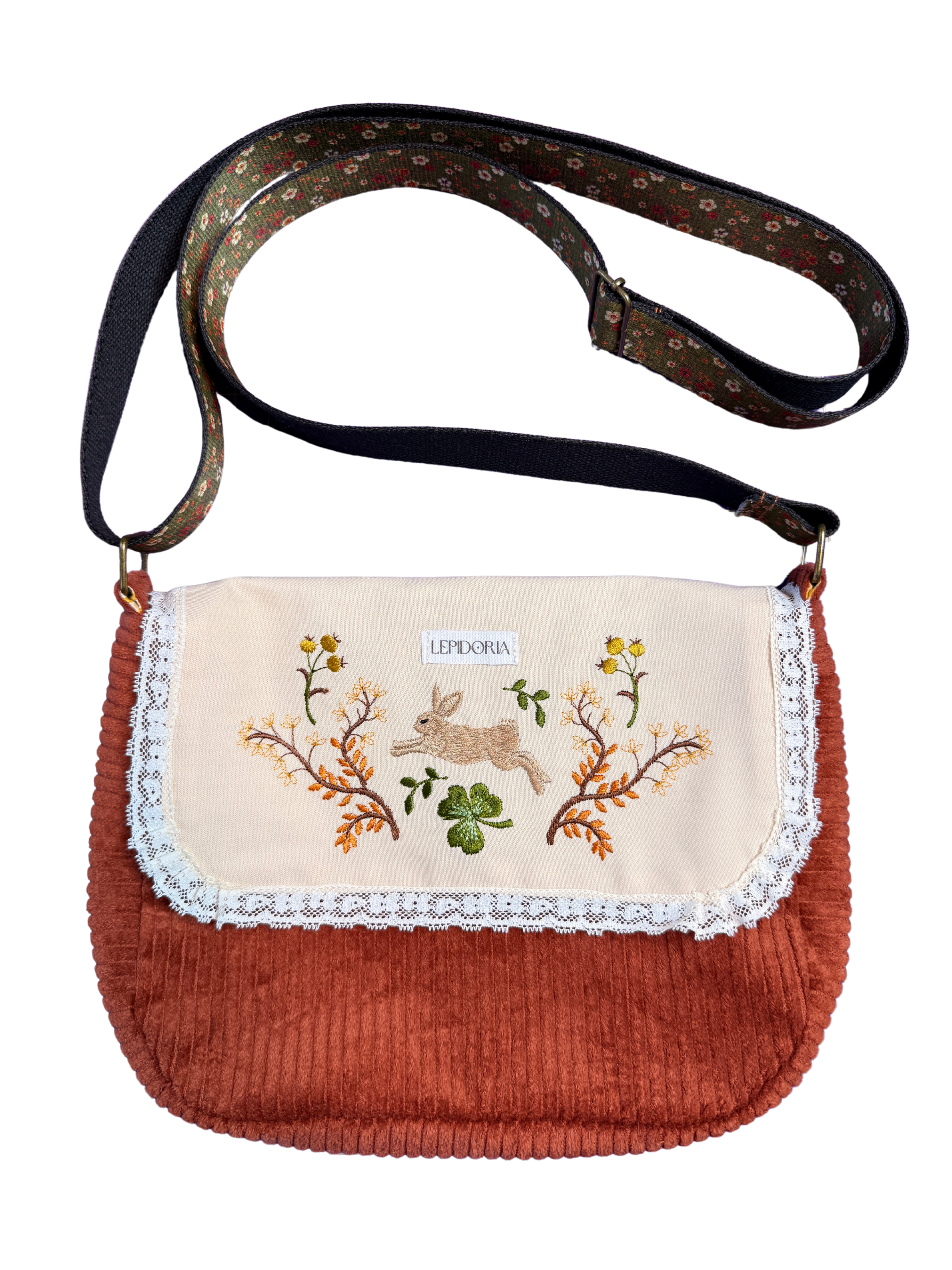 Sac messager - Lapin d'automne