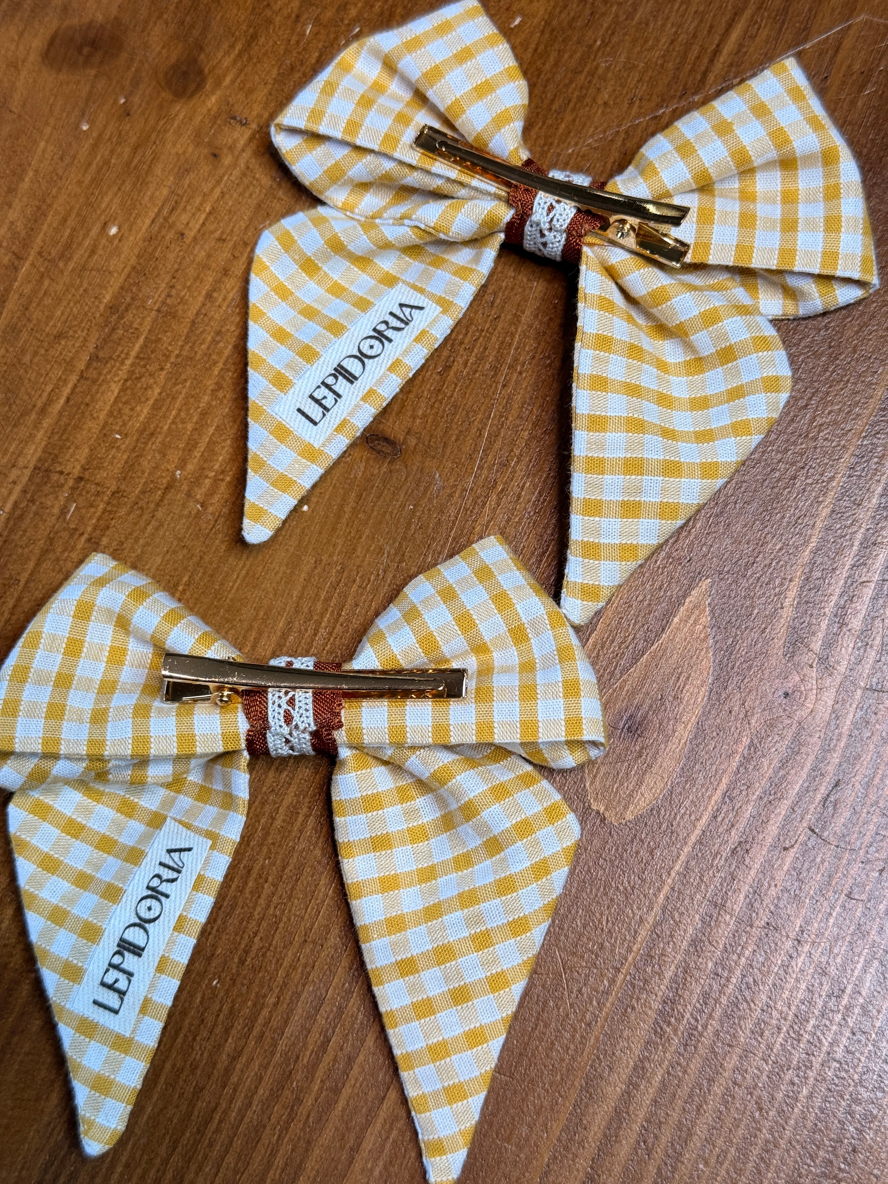 Petis nœuds  - Vichy d'automne