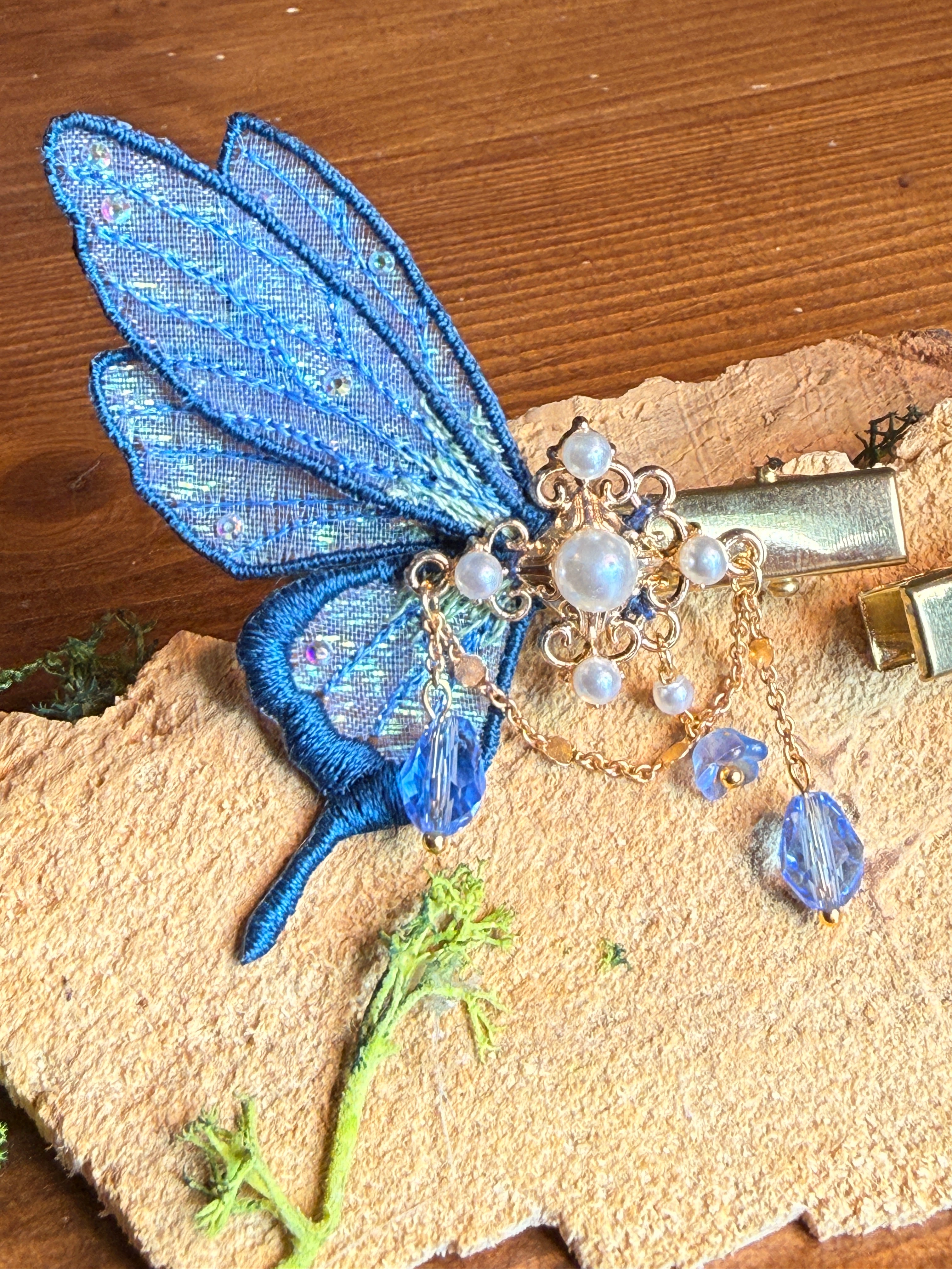 Paire de barrettes féériques Azur