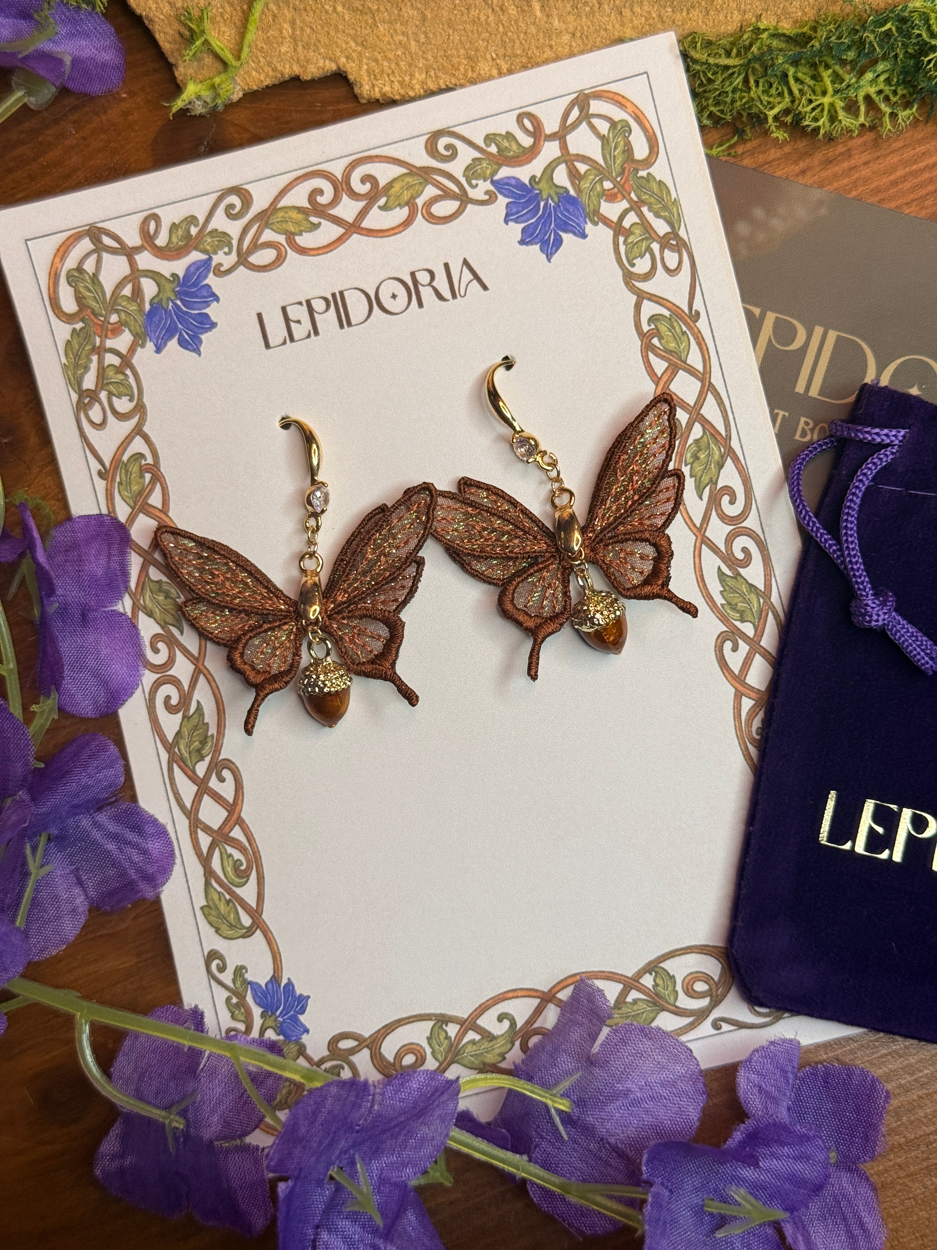 Boucles d'oreilles féériques Automnales